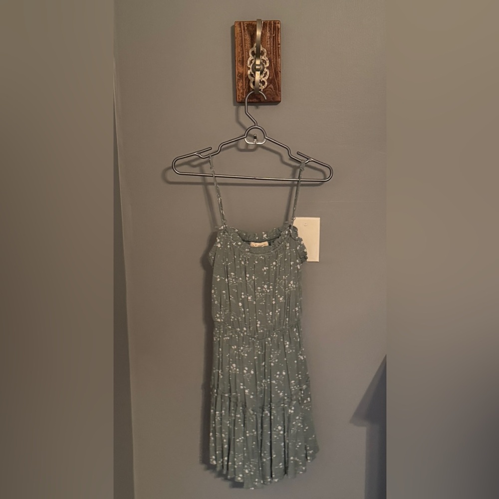 LA Hearts Green Floral Dress